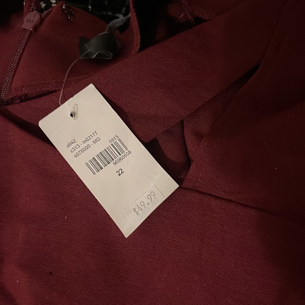 Lane Bryant Burgundy Dress - Picture 3 of 3